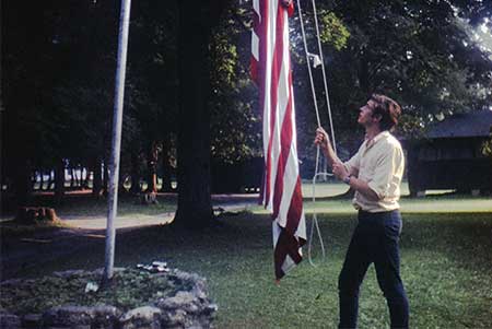 Flag raising